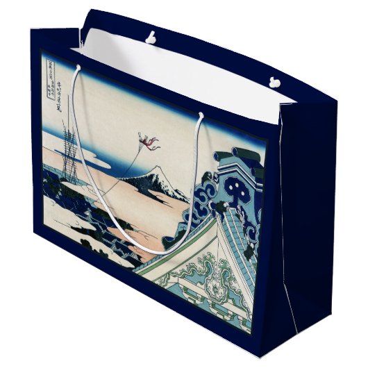 本願寺富士山木版画の日本の絶景 ラージペーパーバッグ (裏面アングル)