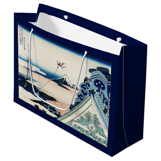 本願寺富士山木版画の日本の絶景 ラージペーパーバッグ (正面アングル)