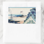 本願寺富士山木版画の日本の絶景 長方形シール (バッグ)