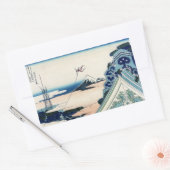 本願寺富士山木版画の日本の絶景 長方形シール (封筒)