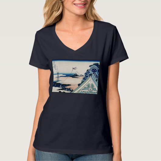 本願寺富士山木版画の日本の絶景 Tシャツ (正面)