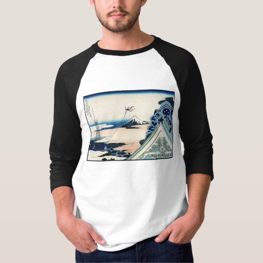 本願寺富士山木版画の日本の絶景 Tシャツ (正面)