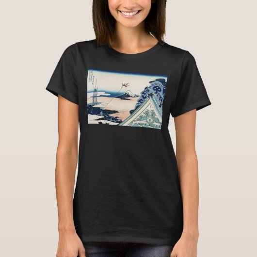 本願寺富士山木版画の日本の絶景 Tシャツ (正面)