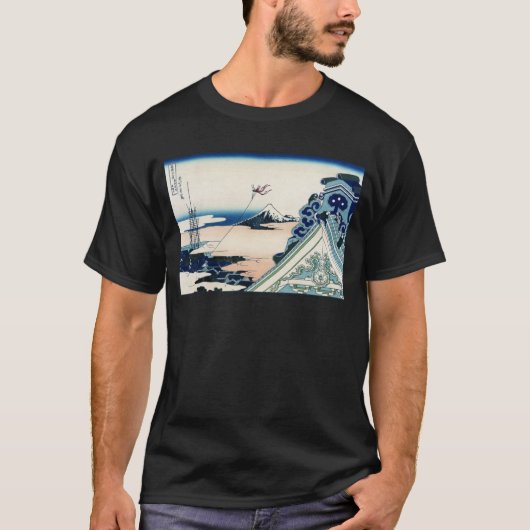 本願寺富士山木版画の日本の絶景 Tシャツ (正面)