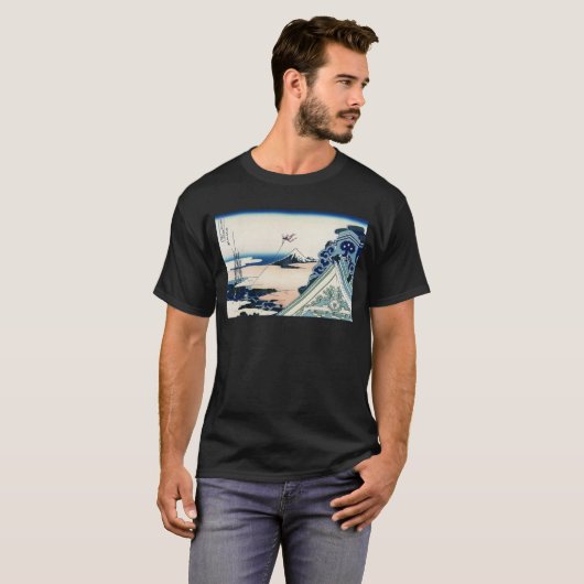 本願寺富士山木版画の日本の絶景 Tシャツ (正面フル)