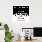 本飛んでいる書 ポスター (ホームオフィス)