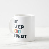 本食べ好き読のコーヒーマグを繰り返し寝る コーヒーマグカップ (正面左)