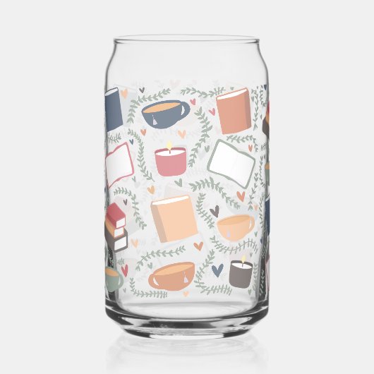 本、ろうそく、紅茶 ガラス缶 (正面)