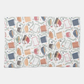 本、ろうそく、紅茶 キッチンタオル (横)