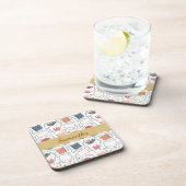 本、ろうそく、紅茶 コースター (右側)