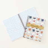 本、ろうそく、紅茶 ノートブック (内部)