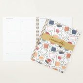 本、ろうそく、紅茶 プランナー手帳 (ディスプレー)