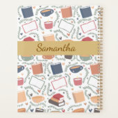 本、ろうそく、紅茶 プランナー手帳 (裏面)