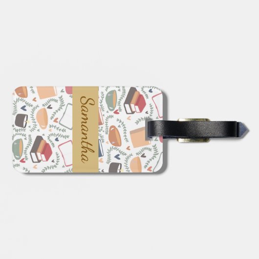 本、ろうそく、紅茶 ラゲッジタグ (裏面横)