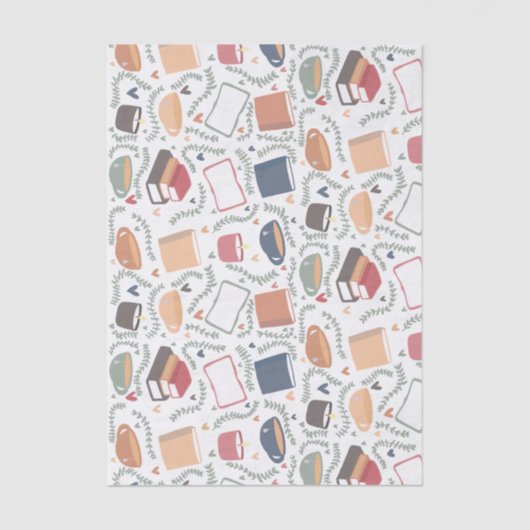 本、ろうそく、紅茶 薄葉紙 (正面)