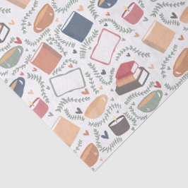 本、ろうそく、紅茶 薄葉紙