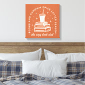 本&カボチャのスパイスシーズン キャンバスプリント (インサイチュ (寝室))