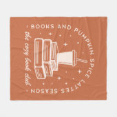 本&カボチャのスパイスシーズン フリースブランケット (正面(横))