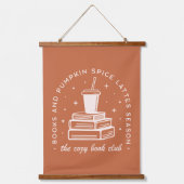 本&カボチャのスパイスシーズン 吊り下げ型タペストリー (正面)