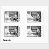 本&キャンドル蔵書票シール 長方形シール (シート)