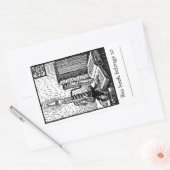 本&キャンドル蔵書票シール 長方形シール (封筒)