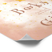 本&ギフトボホレインボー金ゴールド星魔法ダスト ポスター (角)