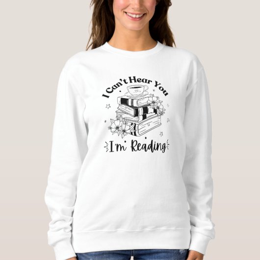 本&コーヒー好き、私の名前を聞くことができ読ない スウェットシャツ (正面)