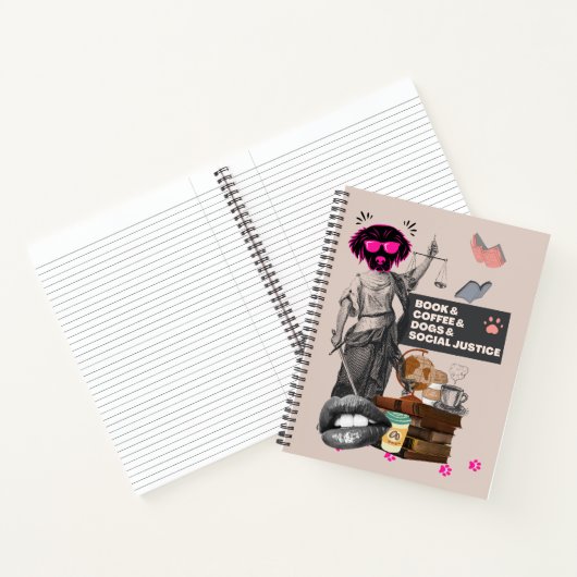 本&コーヒー&犬と社会正義 ノートブック (内部)