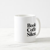 本。コーヒー。静寂。ブックラバーマグ コーヒーマグカップ (正面右)