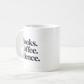 本。コーヒー。静寂。ブックラバーマグ コーヒーマグカップ (正面左)