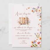 「本」テーマのブライズシャワー招待状 招待状 (正面)