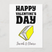 本,ハッピーバレンタインデーのパーソナライズ名 ポストカード (正面)
