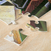 本、パイプと眼鏡、フアン・グリス、アンティーク・キュビズム ジグソーパズル (側面)