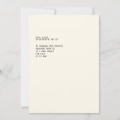 本＆ブランチ ニュートラル 本＆テディ ベビーシャワー 招待状 (裏面)