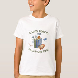 本+ブロック+裏庭の虫 キッズTシャツ Tシャツ