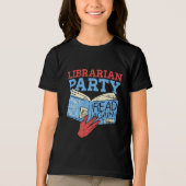 本 - 図書館員パーティーの本好きな人へのプレゼント トライブレンドTシャツ (正面)