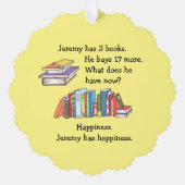 本=幸福、愛読 オーナメントカード (正面)