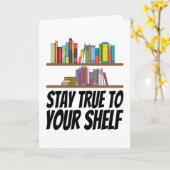 本 – 本棚に忠実 カード (黄色い花)