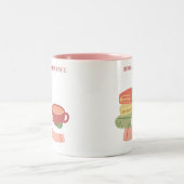 本.毛布。静かに。 ツートーンマグカップ (中央)