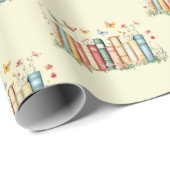 本，花，蝶 ラッピングペーパー (ロールコーナー)