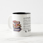 本、音楽シート、私は、読むために、音楽…ほしいと思います ツートーンマグカップ (正面左)