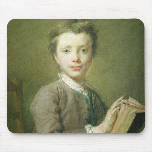 本、c.1740を持つ男の子 マウスパッド (正面)