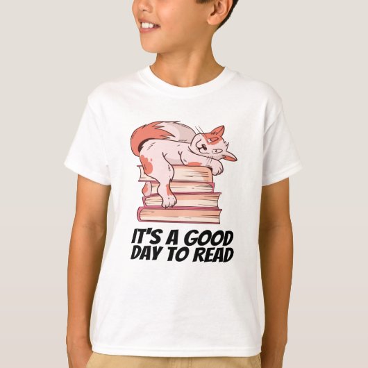 本 – It's Good Day To 読 A  Tシャツ (正面)