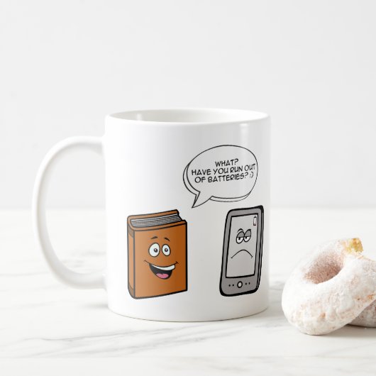 本 vs eBook コーヒーマグカップ (ドーナツ)