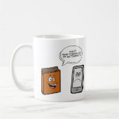 本 vs eBook コーヒーマグカップ (左)