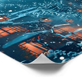 札幌日本ヴィンテージ芸術旅行イラストレーション ポスター (角)