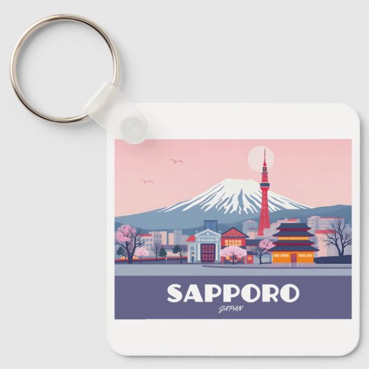 札幌日本北海道シティスケープPATTEL キーホルダー (正面)