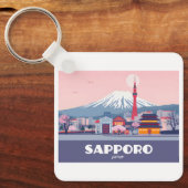 札幌日本北海道シティスケープPATTEL キーホルダー (正面)