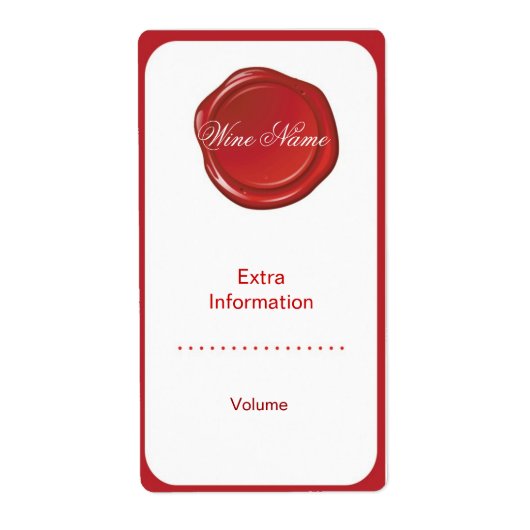 朱印ワインラベル ラベル (正面)