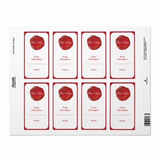 朱印ワインラベル ラベル (フルシート)